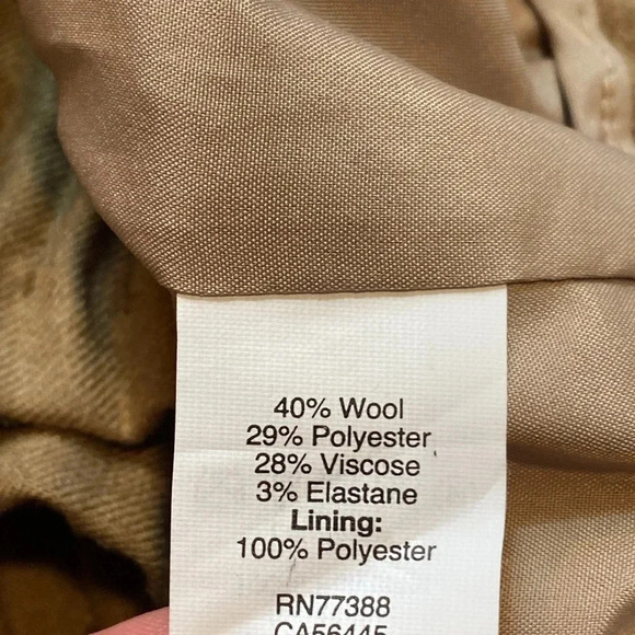 🆕 J. Crew Paper Bag Wool Blend Tan Skirt - Picture 4 of 5